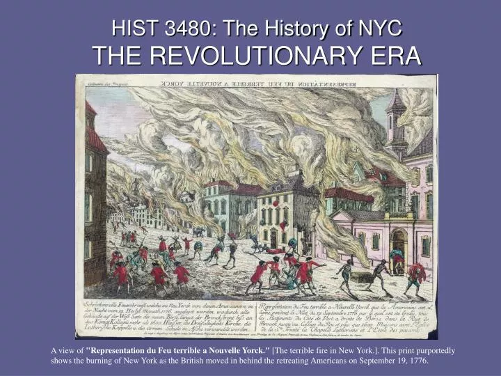 hist 3480 the history of nyc the revolutionary era