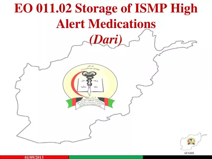 eo 011 02 storage of ismp high alert medications dari