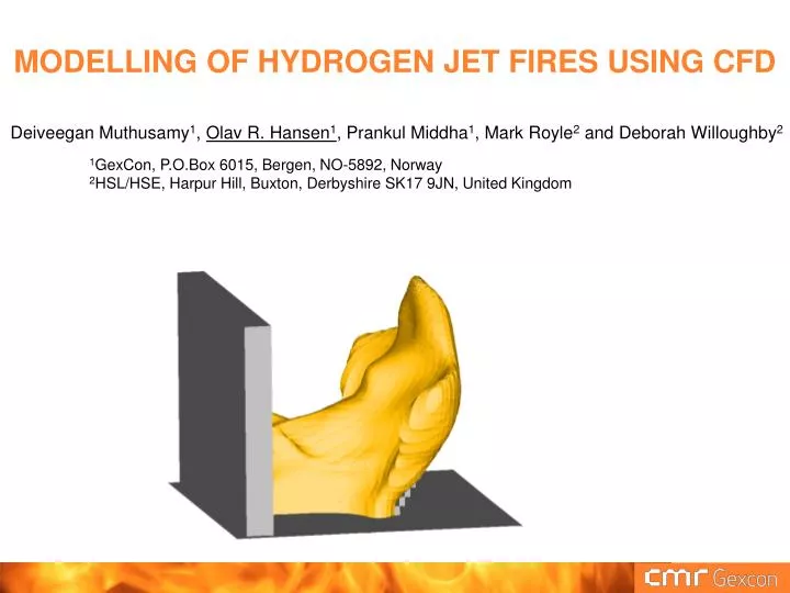 modelling of hydrogen jet fires using cfd