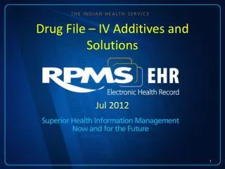Drug File – IV Additives and Solutions
