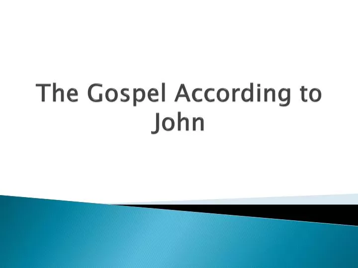 the gospel according to john