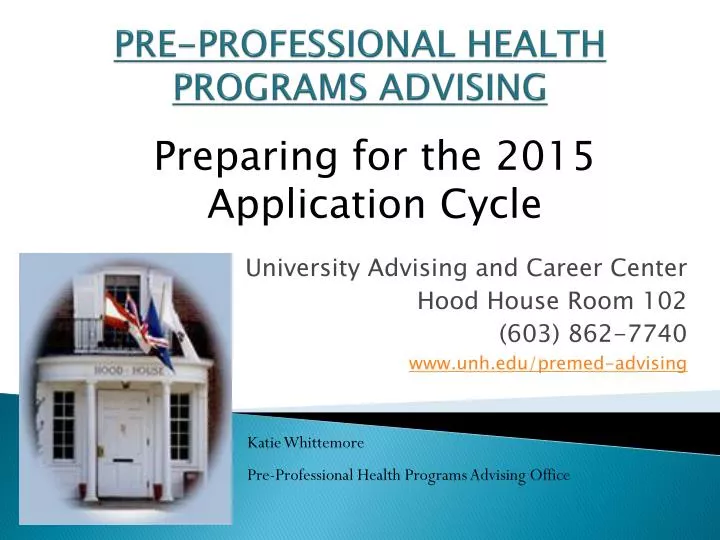 pre professional health programs advising