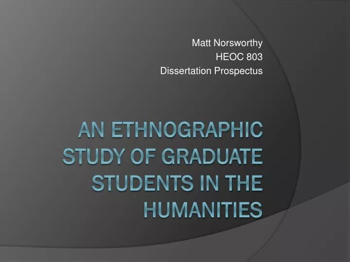 matt norsworthy heoc 803 dissertation prospectus