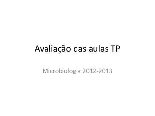 avalia o das aulas tp
