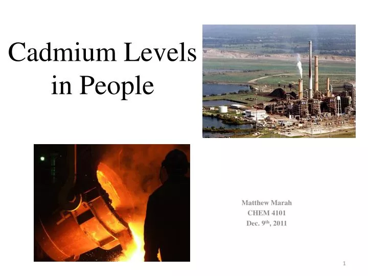 cadmium levels in people