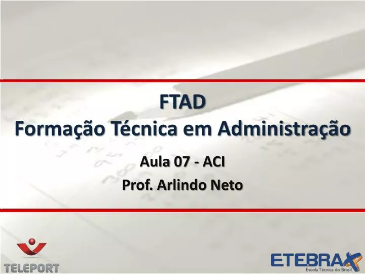 ftad forma o t cnica em administra o