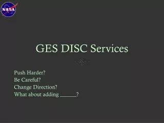 GES DISC Services
