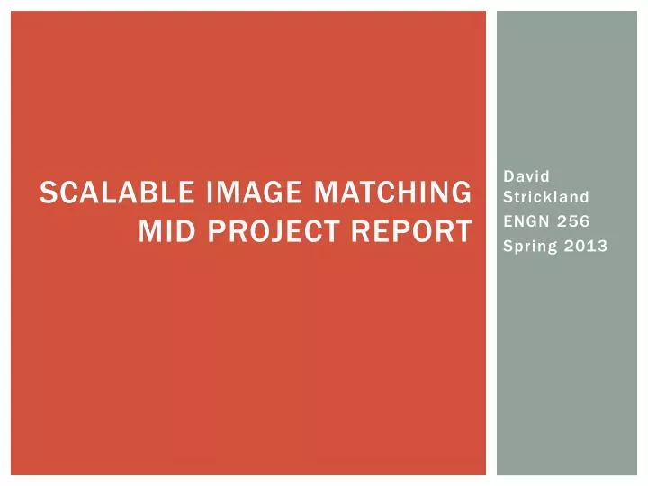 scalable image matching mid project report