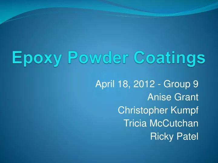 epoxy powder coatings