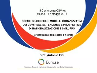 iii conferenza csvnet milano 17 maggio 2014