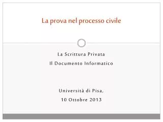 la prova nel processo civile