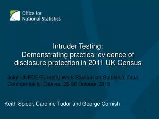 Intruder Testing: Demonstrating practical evidence of disclosure protection in 2011 UK Census