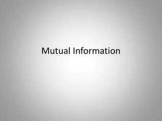 Mutual Information