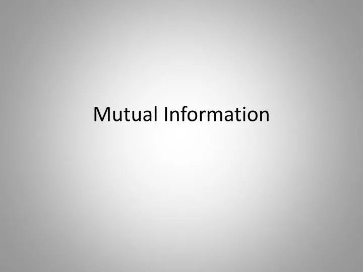 mutual information