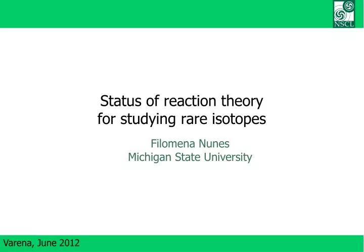 status of reaction theory for studying rare isotopes