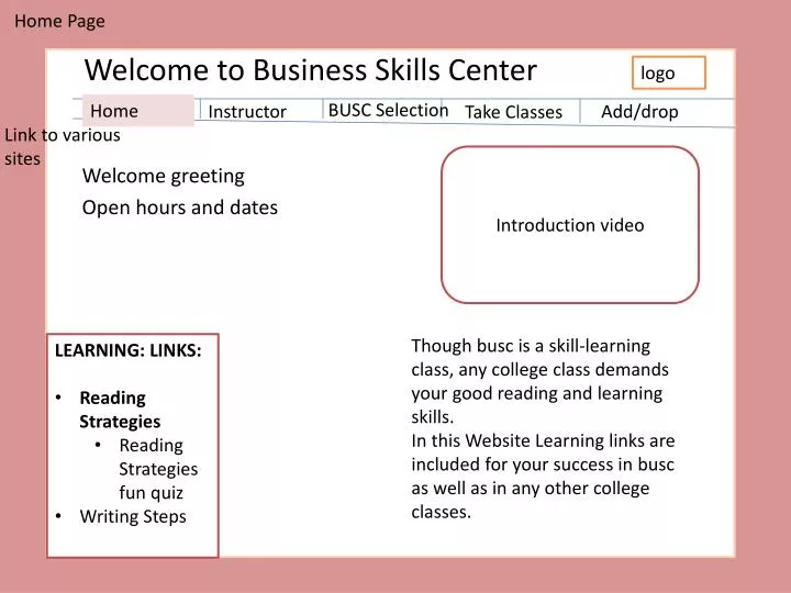 welcome to business skills center
