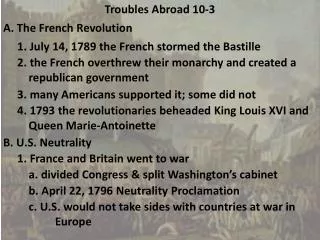 Troubles Abroad 10-3