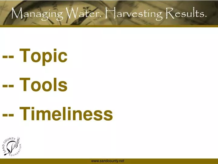 topic tools timeliness