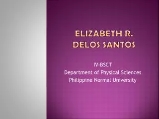 Elizabeth R. Delos Santos