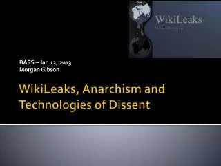 WikiLeaks, Anarchism and Technologies of Dissent