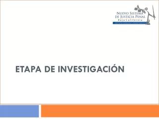 etapa de investigaci n