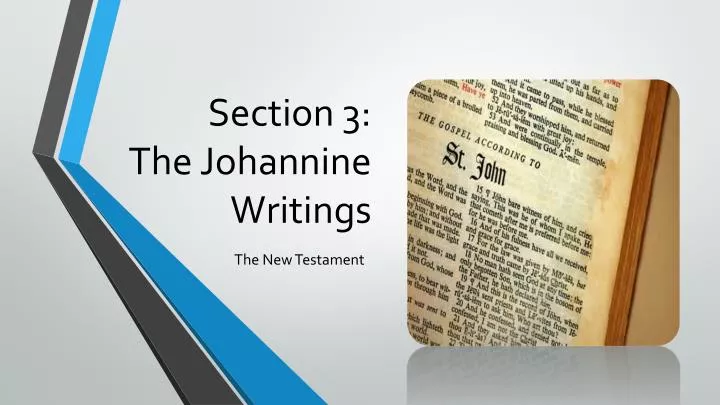 section 3 the johannine writings