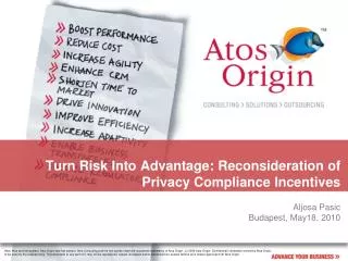 Turn Risk Into Advantage : Reconsideration of Privacy Compliance Incentives