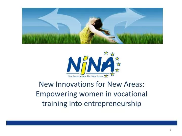 new innovations for new areas empowering women in vocational training into entrepreneurship