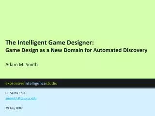 The Intelligent Game Designer: Game Design as a New Domain for Automated Discovery