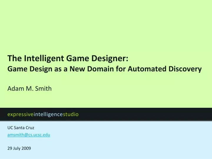 the intelligent game designer game design as a new domain for automated discovery