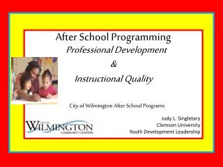 After School Programming Professional Development &amp; Instructional Quality