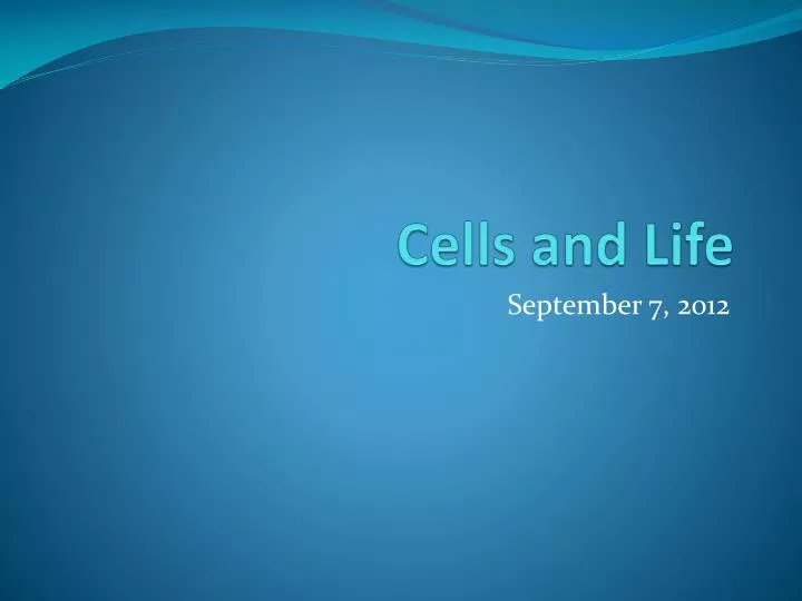 cells and life
