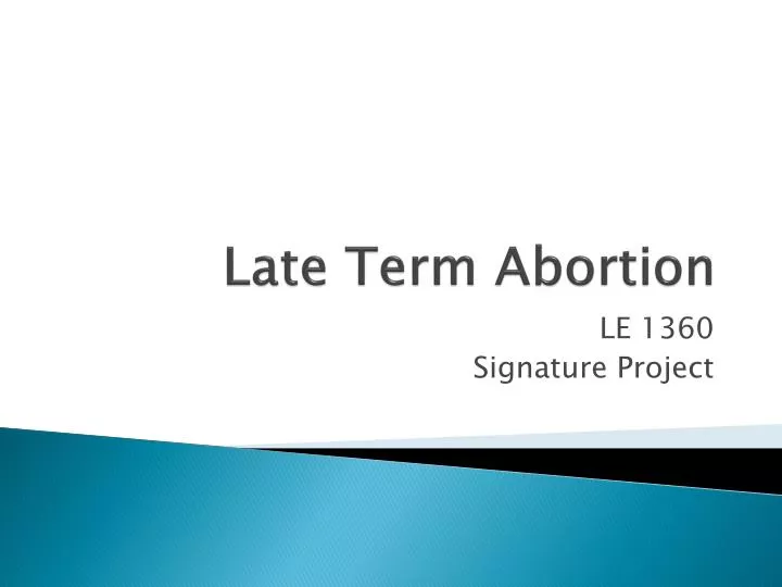 late term abortion