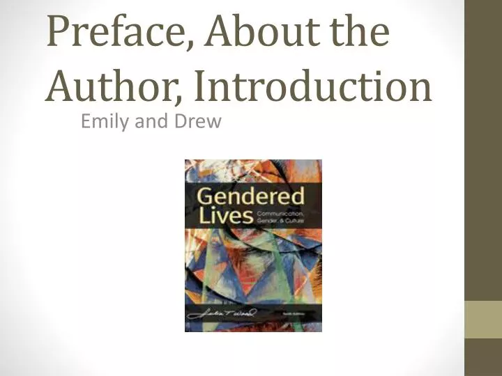 preface about the author introduction