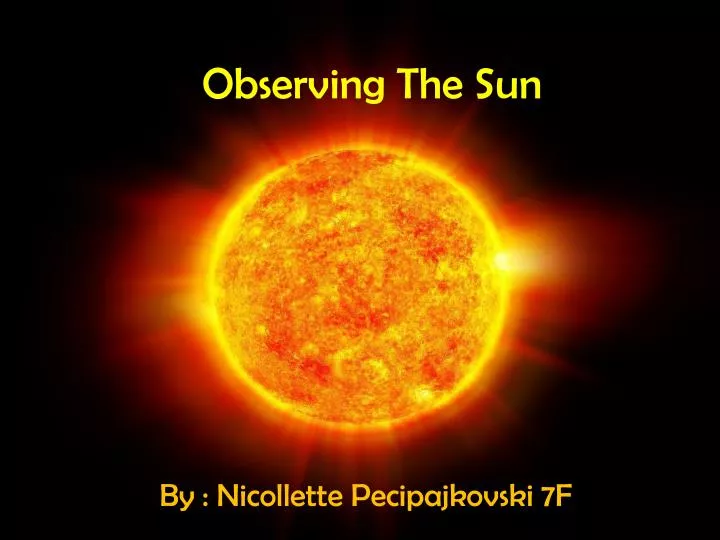 observing the sun