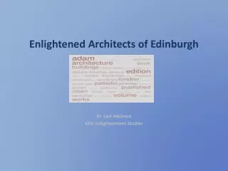 Enlightened Architects of Edinburgh