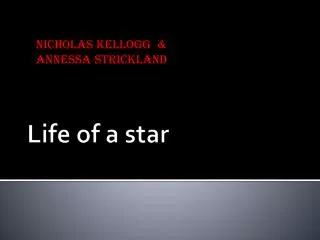 Life of a star