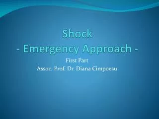 Shock - Emergency Approach -