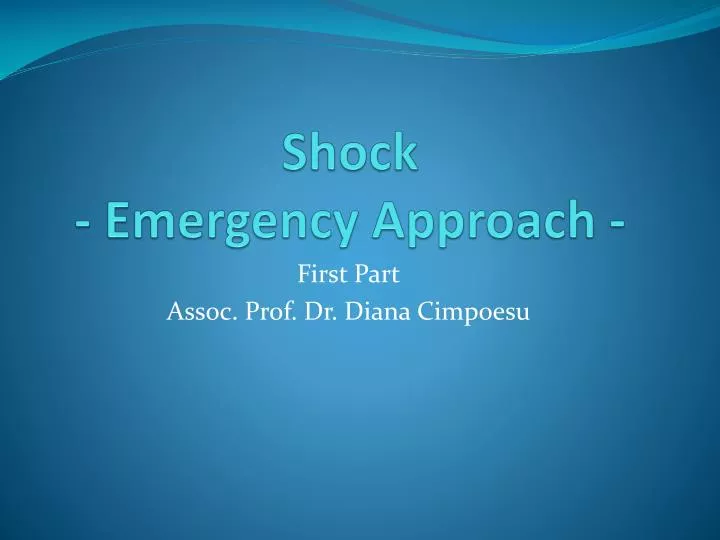 shock emergency approach