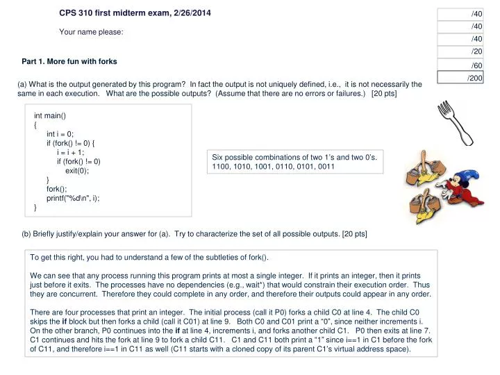 cps 310 first midterm exam 2 26 2014 your name please