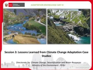 Directorate for Climate C hange , D esertification and Water R esources