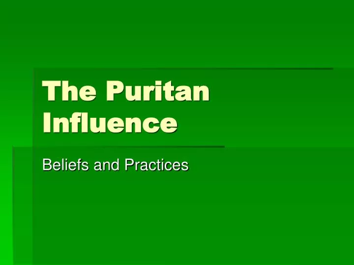 the puritan influence