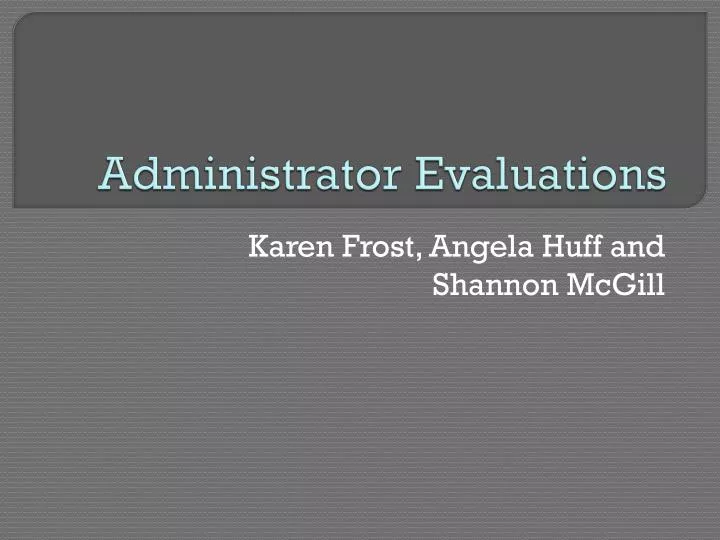 administrator evaluations