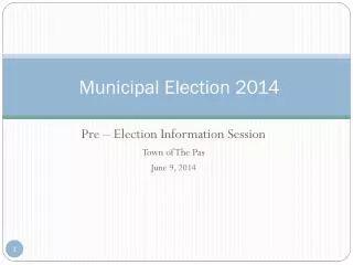 Municipal Election 2014