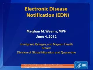 Meghan M. Weems, MPH June 4, 2012