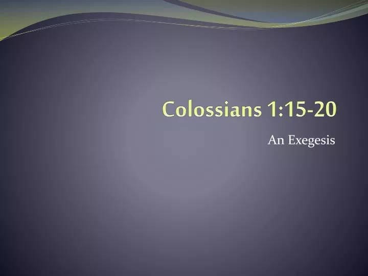 colossians 1 15 20