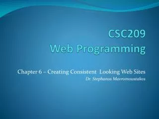CSC209 Web Programming