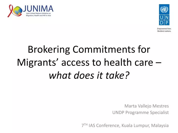 brokering commitments for migrants access to health care what does it take