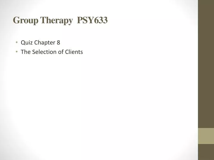 group therapy psy633