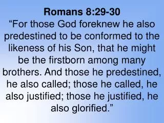 Romans 8:29-30